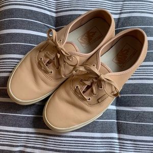 Vans blush color, leather, woman’s size 7.5 LAST CHANCE! Going to donate soon!